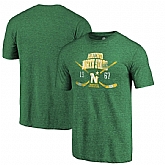Dallas Stars Fanatics Branded Green Vintage Collection Line Shift Tri Blend T-Shirt